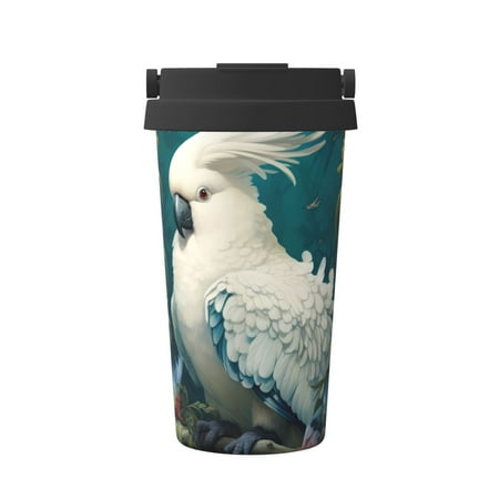 

Junzan Tropical Parrot Floral Artwork for Stainless Steel Vacuum Insulated Tumbler - Reusable Insulated Cold Brew Iced Coffee Cup Thermos -Gifts for Women Men Him Her