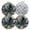 Black0074, variant on 4 PCS Pot Holders for Kitchen,Potholders Sets with Hook for Oven,Cooking,Baking,Anchor With Geometric And Color - Varied Design