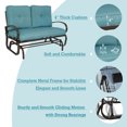 thumbnail image 3 of Kozyard Cozy Outdoor Patio Rocking Love Seats Glider Swing Bench/Rocker ( Blue ), 3 of 7