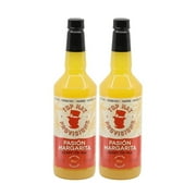 Top Hat Passion Fruit Margarita Drink Mix - Made with Passion Fruit, Organic Agave Nectar & Lime Juice - 2 Pack 32oz Liquid Plastic Bottles