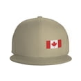 thumbnail image 3 of DouZhe Flat Brim Cap Snapback Hat, Canada Flag Prints Adjustable Yellow Adult Baseball Cap, 3 of 6