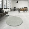 thumbnail image 4 of Ahgly Company Machine Washable Indoor Round Industrial Modern Platinum Silver Gray Area Rugs, 8' Round, 4 of 7