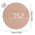 thumbnail image 2 of TIMIFIS Multifunctional Electronic Clock Fashionable and Minimalist Wooden Alarm Clock, Multifunctional LED Night Light Wooden Clock, Creative Intelligent Clock, Electronic Clock Alarm Clock, 2 of 5