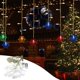 thumbnail image 1 of Guirnalda de luces navideñas con forma de copo de nieve y mando a distancia | 96 luces LED para decoración navideña | Decoración para fiestas de interior y exterior de 3,5 m con 8 modos, 1 of 7
