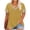 Gold, variant on Plus Size Womens Versatile V-Neck T-Shirt Rhinestone Trim Color Block Striped Sleeve Loose Fit Casual Spring Summer Tops for All Occasions Wear