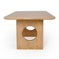 thumbnail image 6 of Now Ohan 90 Inch Dining Table, Rectangular, Light Brown Solid Rubberwood, 6 of 7
