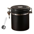 thumbnail image 3 of Contenedor de café Tanque de almacenamiento hermético con cuchara Café con herramienta de escape Té negro.5L, 3 of 9