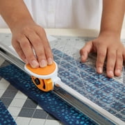 Fiskars Rotary Cutter and Ruler Combo - 24 x 6 Fabric Cutter with Gridlines - Craft Supplies