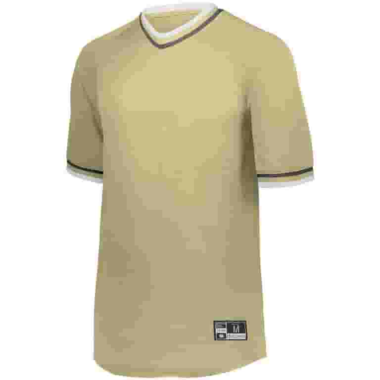Holloway Sportswear S Boys Retro V-Neck Baseball Jersey Vegas Gold