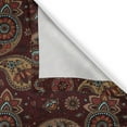 thumbnail image 4 of Ambesonne Paisley Valance Pack of 2, Bohemian Pattern Print Art, 42"X18", Burgundy and Dark Mustard, 4 of 5