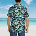 thumbnail image 5 of Cauagu Colorful Fishing Baits Print Hawaiian Shirt for Men,Casual Short Sleeve Button Down Shirts Summer Beach Men's Regular-Fit Short-Sleeve Print Shirt -Medium, 5 of 6
