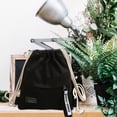 thumbnail image 5 of Canvas Backpack Drawstring Backpack Casual Backpack Drawstring Pocket Bag Fashion Small Bag Travel Day Pack for Women Men, 5 of 7