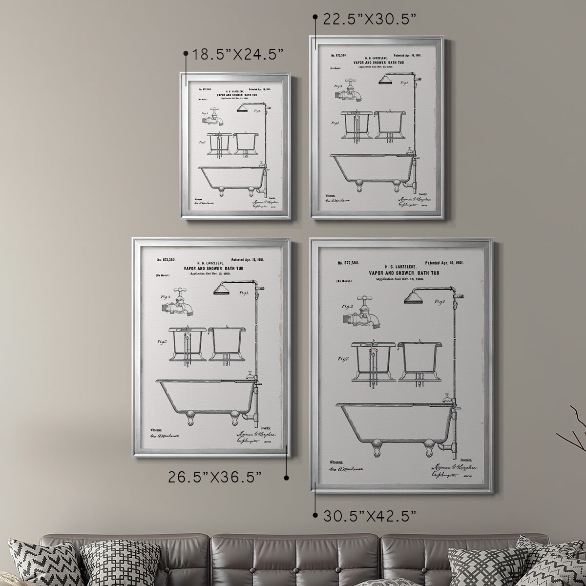 Vintage Bath II Premium Classic Framed Print - Ready to Hang