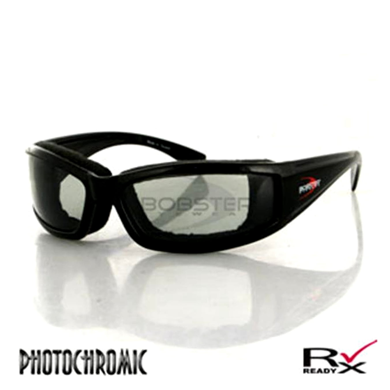 Bobster® Invader Gloss Black Frame Clear Photochromic Lens