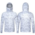 thumbnail image 1 of Men's Camo Hoodie Lightweight Pullover Sweatshirt Outdoor Hiking Jacket with Drawstring for Spring Summer, 1 of 8