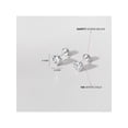thumbnail image 5 of Delicate Simulated Diamond Heart Girls Earrings Screw Back - 14k White Gold, 5 of 7