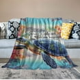 thumbnail image 2 of HENGT Sea Turtle Blanket Soft Cozy Christian Turtle Floral Throw Blankets Sea Turtle Decor Plush Bedding Blanket Turtle Gifts for Women Girls Kids Adults Bed, 2 of 6