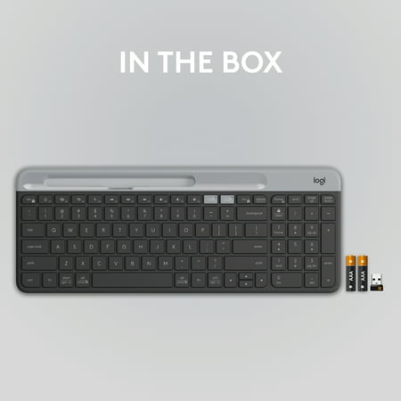 Logitech - K580 Multi-Device Chrome OS Edition Full-size Wireless Membrane Keyboard - Graphite