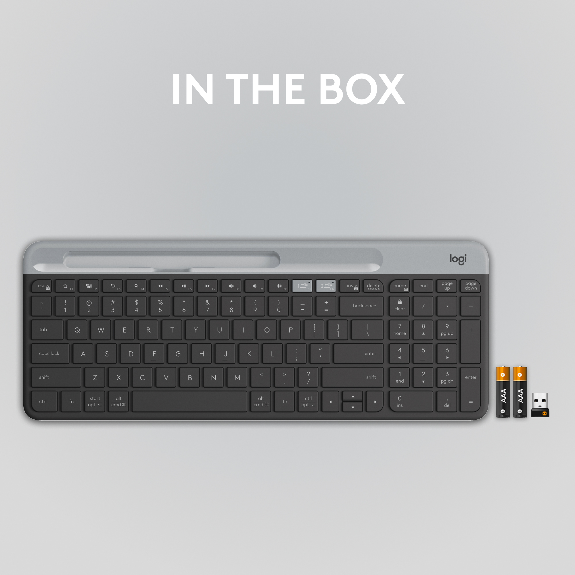 Logitech K585 Slim Wireless Keyboard with Phone Cradle photo 2