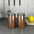 thumbnail image 4 of nu steel Jumbo Salt & Pepper Shaker Set of 2, 15 Oz. Stainless Steel with Copper Finish, Small, Shiny TG-JSP-C, 4 of 4
