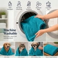 thumbnail image 5 of Dan River Cat Towel pack of 1 Soft Absorbent and Fast Drying Cotton Pet Towel - Teal, 20x40 in, 5 of 10