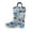 Dinosaur World, variant on Kushyshoo Kids Blue Purple Glitter Light up Rain Boot Size 7 Toddler Girl