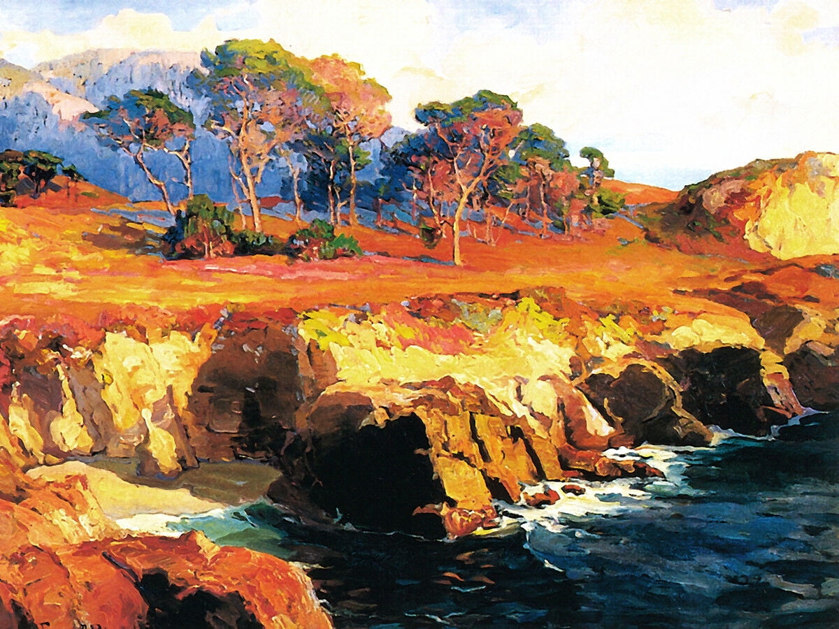 Rimed Rocks Gold Rimmed Rocks-Bischoff - CANVAS OR FINE PRINT WALL ART - Walmart.com
