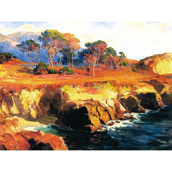 Gold Rimmed Rocks-Bischoff - CANVAS OR FINE PRINT WALL ART