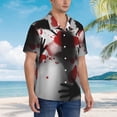 thumbnail image 3 of Fuzoiu Shadows Behind Print Hawaiian Shirt for Men, Summer Beach Casual Short Sleeve Button Down Shirts, Men’s Beach Summer Shirts with Pocket,X-Large, 3 of 7