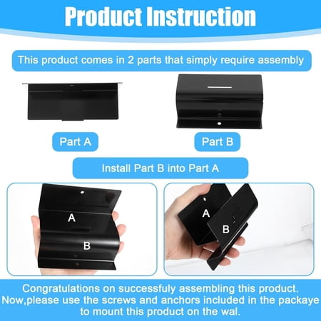 Heavy Duty Ladder Hooks for Garage Wall 4 Pack Black Ladder Hanger Garage Wall Hooks for Ladder Wheelbarrow and Tools$$Tools & Hardware Other
