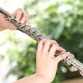 thumbnail image 2 of Graflsoa 16-Hole Closed-Hole C Key Flute (Nickel-Plated Cupronickel) with Cleaning Rod, Cloth, Mini Screwdriver, Strap, and Gloves Included, 2 of 5