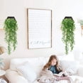 thumbnail image 5 of 2 piezas de plantas artificiales de interior para decoración de pared, ratán artificial, planta colgante de plástico falso, decoración del hogar, 5 of 5