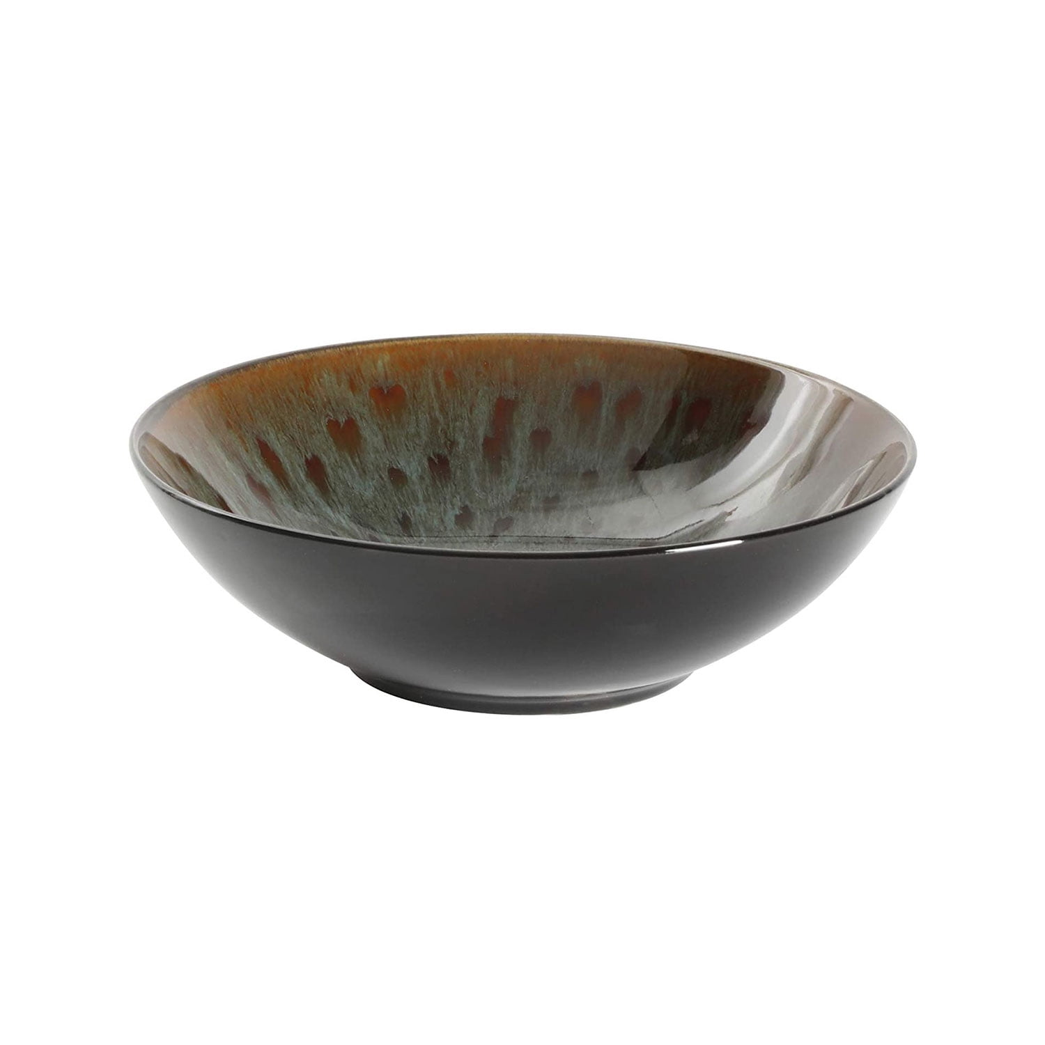 Gibson Elite Kyoto 16 Piece Double Bowl & Plate Dinnerware Set, Teal