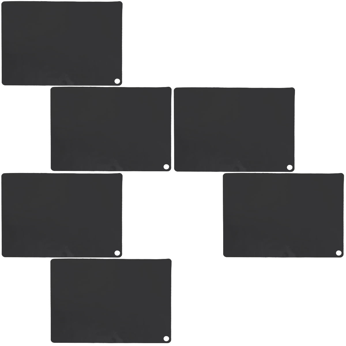 RENACLIPY Black Silicone Induction Mat Nonstick Heat-Resistant for Home 6Pcs