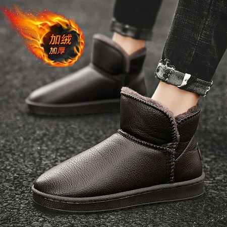 

Snow boots for men and women medium thick soled anti-skid couple short winter cotton shoes outdoor casual plush cotton boots for men and women