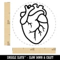 thumbnail image 2 of Realistic Human Heart Self-Inking Rubber Stamp Ink Stamper - Sky Blue Ink - Mini 1/2 Inch, 2 of 7