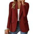 thumbnail image 2 of Yindaity Casual Blazers for Women Long Sleeve Suit Coat Regular Fit Work Office Business Formal Suit Jackets Ladies Autumn Winter Outwear (,3XL), 2 of 6