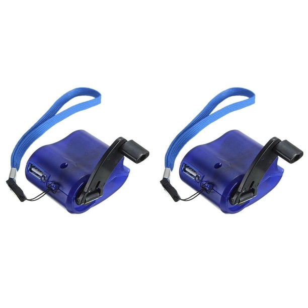 2 piezas Cargador de teléfono USB con manivela Lámpara de lectura Lámpara de alimentación manual Casa Camping Equipo de emergencia Regalos al aire libre Inevent EL014582-00
