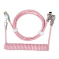 thumbnail image 2 of Cable USB Tipo C Ndcxsfigh para Teclado Mecánico Conector Aviador Rosa Nuevos Originales, 2 of 9
