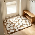 thumbnail image 7 of Aoznliie Bathroom Rugs, Leaf Pattern Soft Microfiber Bath Mat, 20x31 inch Non Slip Washable Absorbent Bath Rugs for Bathroom,Brown, 7 of 7