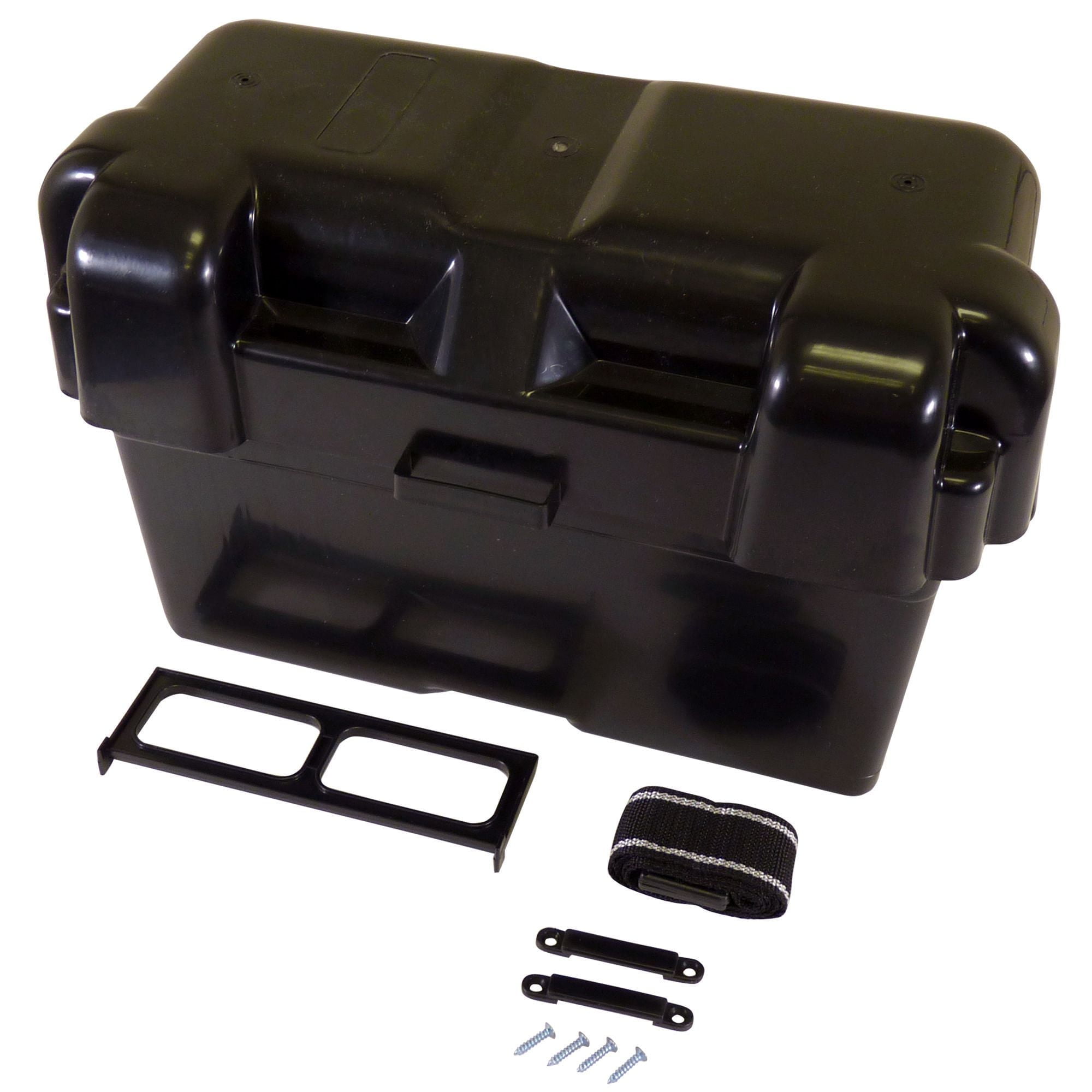 Schumacher Electric Marine Battery Box with High-Density Polyethylene Construction, Black, BAF-BM2