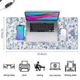 thumbnail image 5 of Long Mouse Pads for Desk,Pioneer Flower Floral Print Pattern Desk Mats on Top Of Desks, Desk Mouse Pad Extra Large with 3mm Non-Slip Base and Stitched Edge for Gaming,Office,Work,Home 35.4"x15.7", 5 of 6