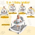 thumbnail image 6 of XIOYIG 5 in 1 Baby Walker, Music and Lights Walker for Baby Boy Girls 6-18 Months, Foldable Baby Walkers with Wheels and Bouncer Combo Portable, Toddler Infant Walker with Adjustable Height, 6 of 7