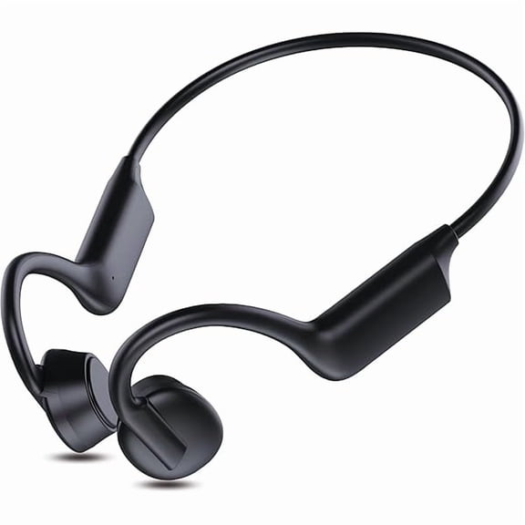 Bone Conduction Headphones - Open Ear Headphones Bluetooth 5.3 Sports Earphones with Built-in Mic, Sweat Resistant Wireless Headset for Running, Cycling, Hiking, Driving, 10H Playtime, Black