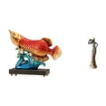 thumbnail image 1 of Adorno De Resina Con Forma De Pez Arowana, Símbolo De Prosperidad, Ideal Para La Entrada, La Sala De Estar O Como Decoración Del Hogar. Incluye Una Figura Vintage De Una Mujer Tribal, 1 of 8