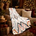 thumbnail image 3 of Modern Southwestern Geometric Diamond Pattern Bold Tribal Art, Dramatic Artistic Scene, Warm Flannel Blanket for Home Library and Reading Nook, Art Lovers Housewarming Gift, Artistic Home Decor, 3 of 9