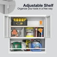 thumbnail image 4 of GREATMEET Locking Metal Garage Storage Cabinet with Doors and Shelves, 31" H Lockable Wall Cabinet Storage, White Steel Wall Mount Cabinet for Office, 4 of 15