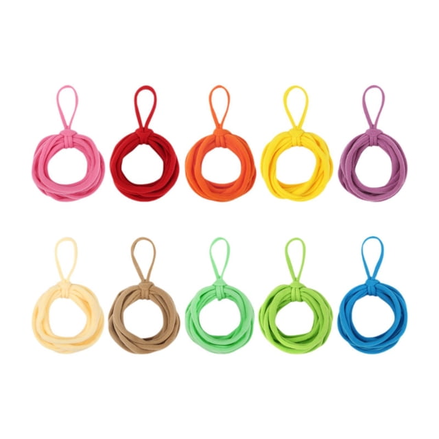 Abbracc Weaving Loom Loops Multi Colored for Coasters Ornaments Heat Insulation Pads 10 Colors 120pcs