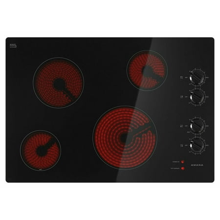 Amana - 30" Built-In Electric Cooktop - Black