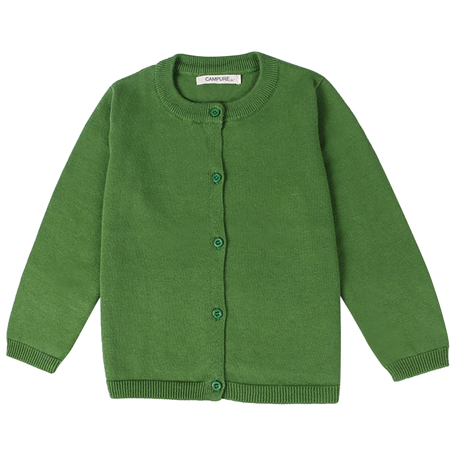 Jovati Toddler Girl boy Baby Infant Kids Autumn And Winter Sweater Candy Color Cardigan Solid Color Small Cardigan Childrens Sweater Green